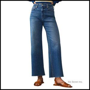 Wide Leg High Waist Jeans Stretchy Denim Boyfriend Fit Trendy Fall Casual